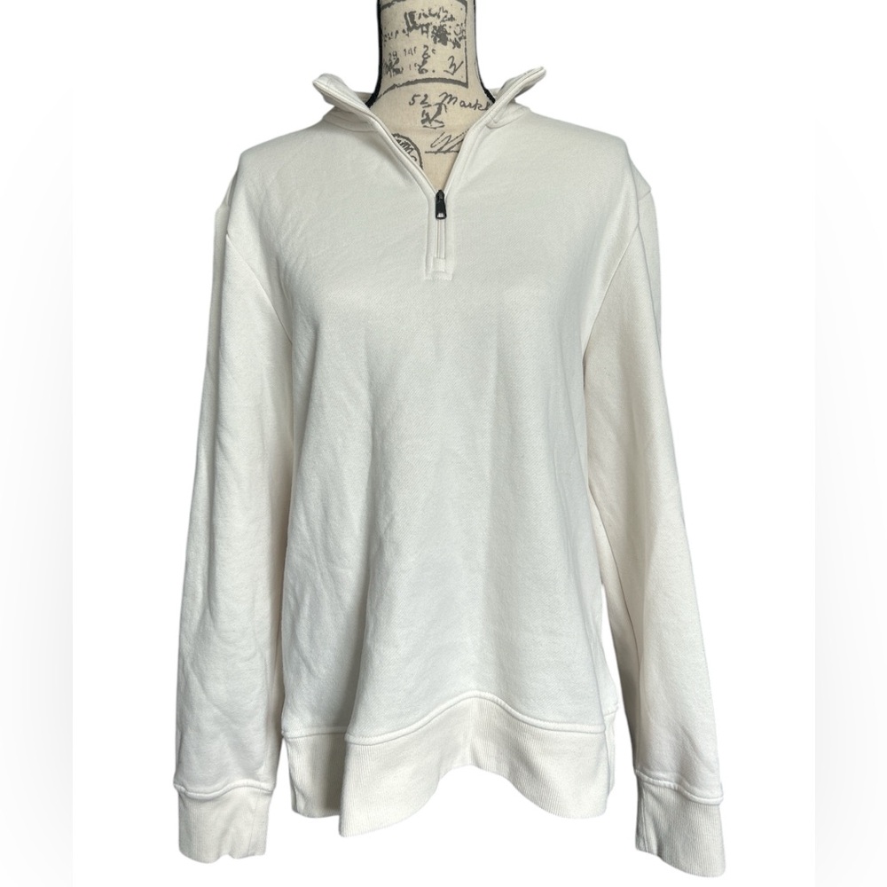 Cream Quarter-Zip Pullover